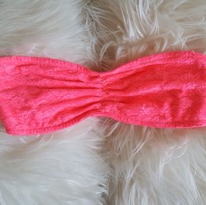 PINK Lacy Pink Bandeau